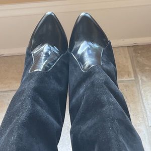 Givenchy black suede boot. With leather on the foot part. Size 7